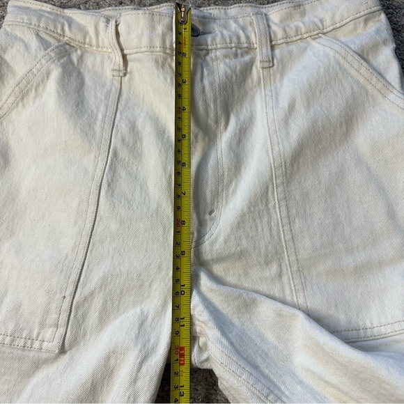 🎆 Abercrombie & Fitch AF 90s Straight Ultra High Rise Carpenter Jeans cream 30 - Picture 8 of 11